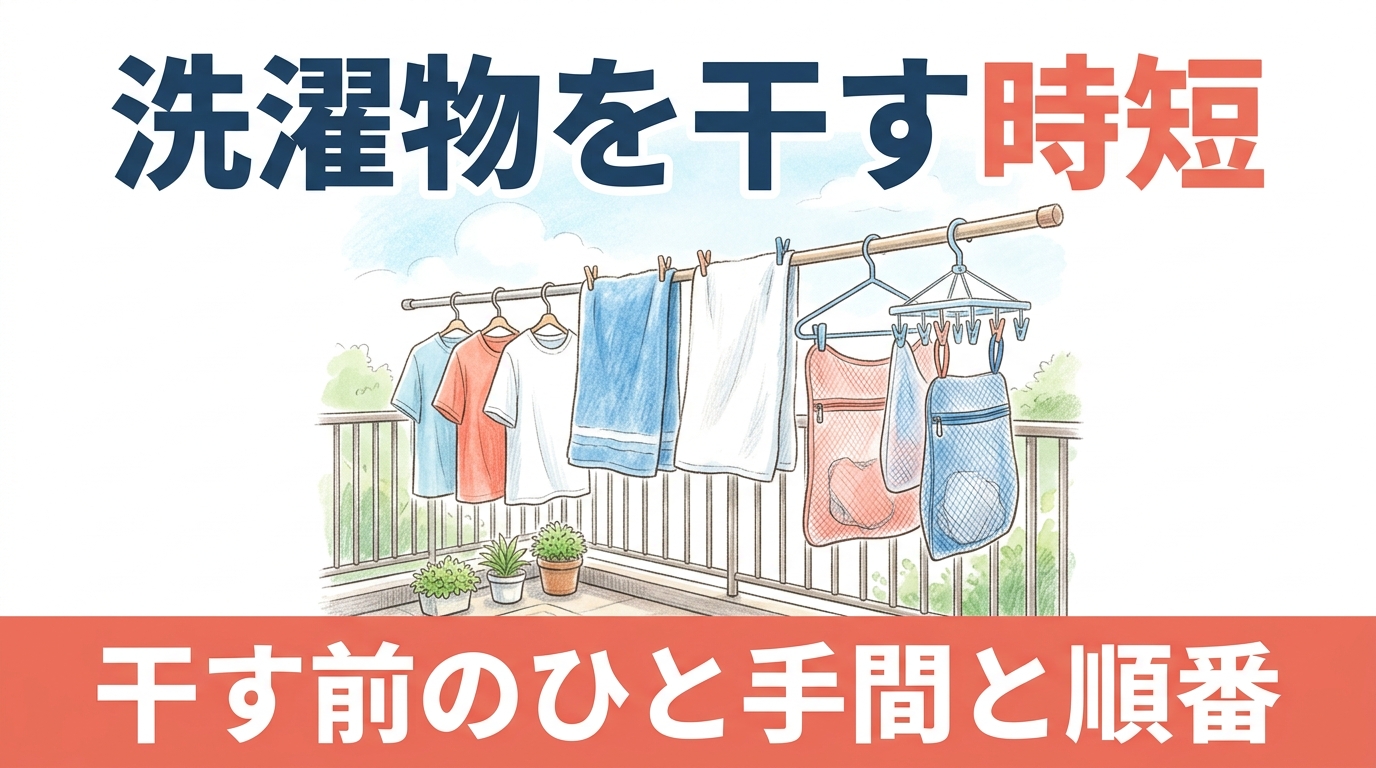 洗濯物を干すのに毎朝30分かかっていませんか｜干す前のひと手間と干す順番で時間を短くするコツ