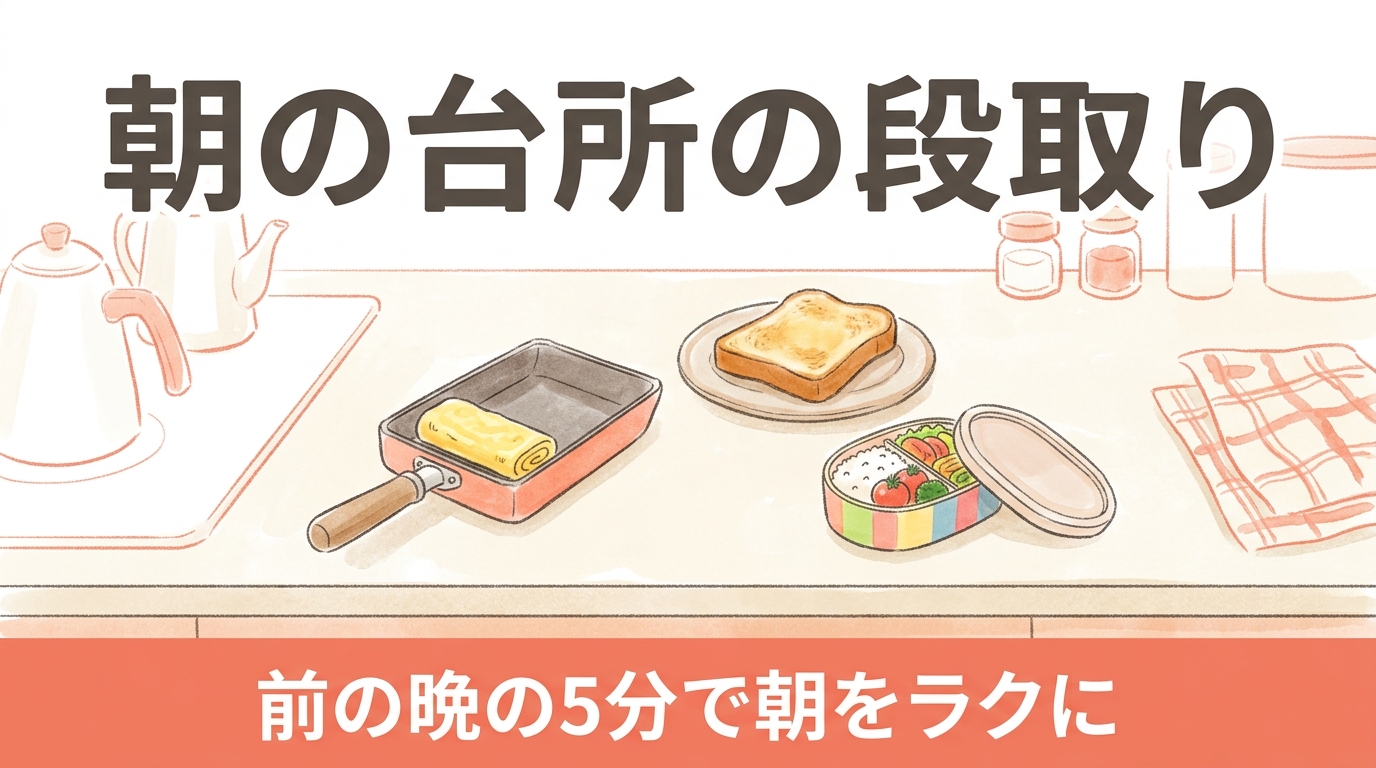 朝の台所でバタバタしていませんか｜朝ごはんとお弁当を「前の晩の5分」で短くする段取り